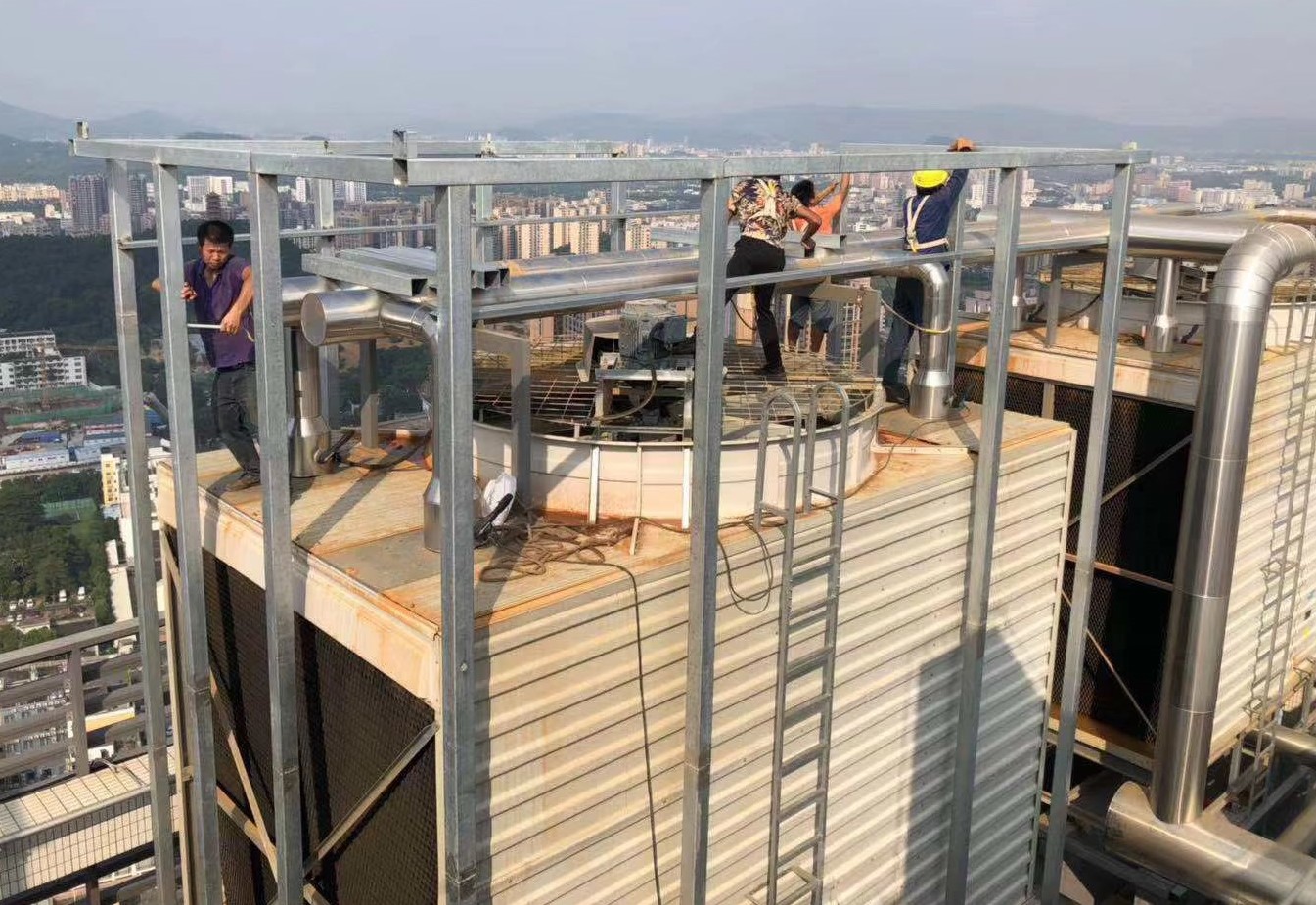 深圳房地产公司10台冷却塔噪声治理工程